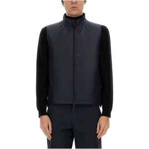 Aspesi Vernes Padded Polyamide Nylon Vest Dark Navy Full Zip High Neck - Small